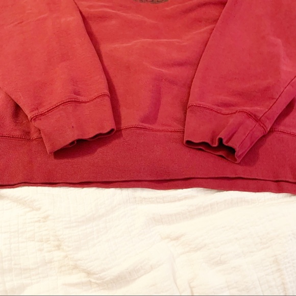 Vintage Old Navy Big Logo Crewneck Sweatshirt in Crimson Red Sz. L - Picture 8 of 11